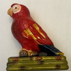 1- Macaw parrot salt/pepper shaker.
